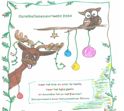 Kerstballenspeurtocht Natuurcentrum Veluwe