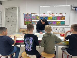 Kinderfeestje graffiti spuiten Kunstlokaal Nijkerk