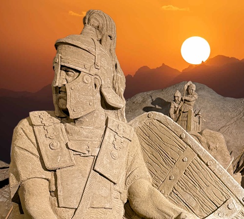 Romeinse Rijk thema Zandsculpturen 2026